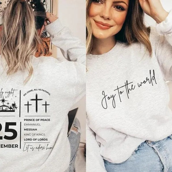 christian christmas sweatshirt, Jesus christmas sweatshirt, faith sweatshirt, oh holy night nativity sweatshirt, Jesus...