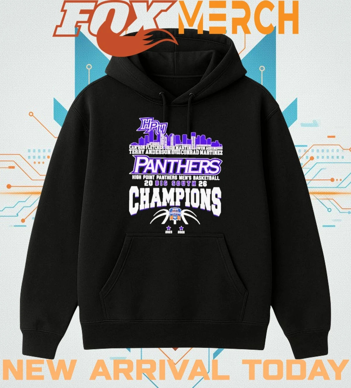 Congrats High Point Panthers Champions 2026 Big South Men’s Basketball city skyline t-shirt