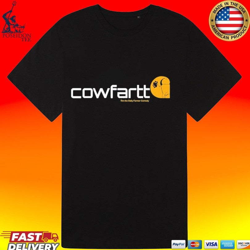 Cowfartt Graphic Viral Humor Casual T-shirt