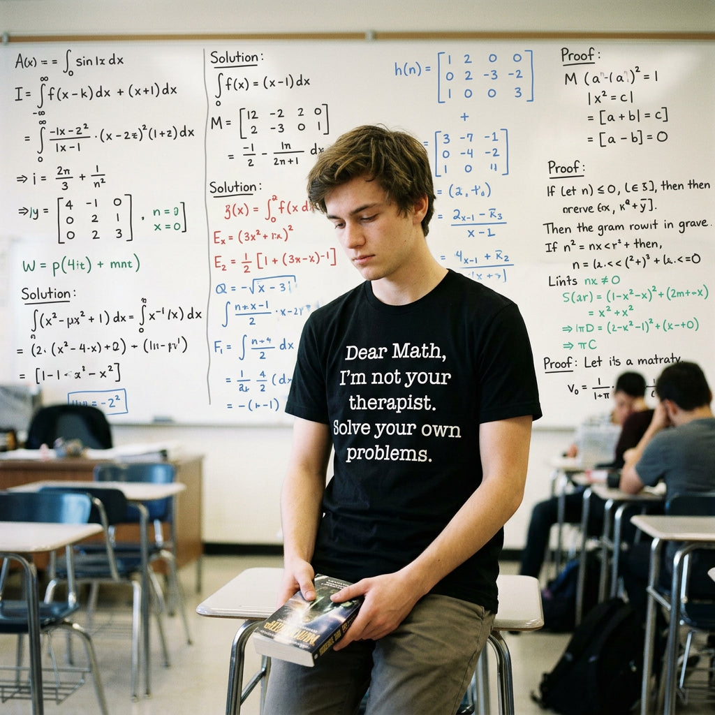 Dear Math Im Not Your Therapist Solve Your Own Problems Men's T Shirt