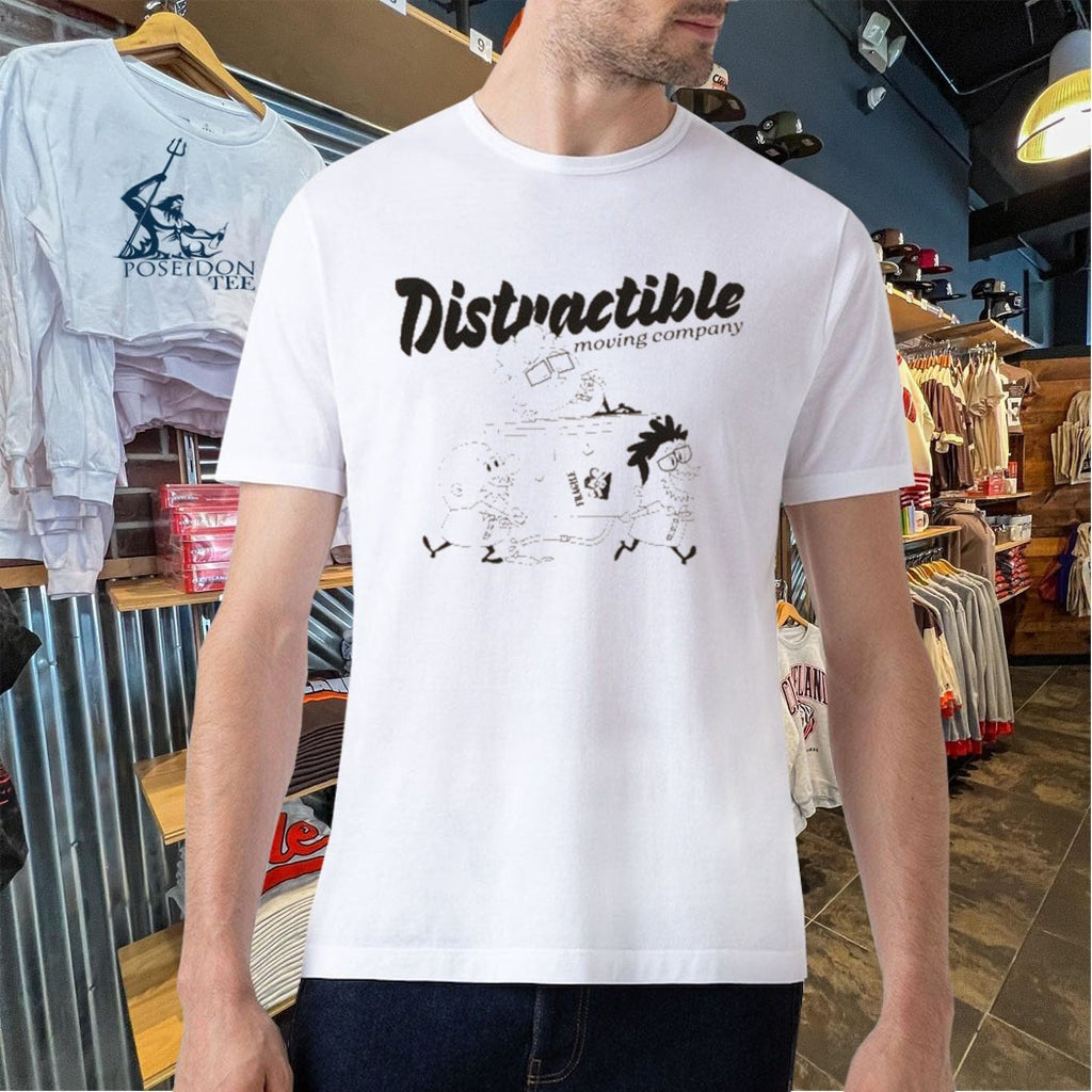 Distractible Moving Company Ringer T-shirt