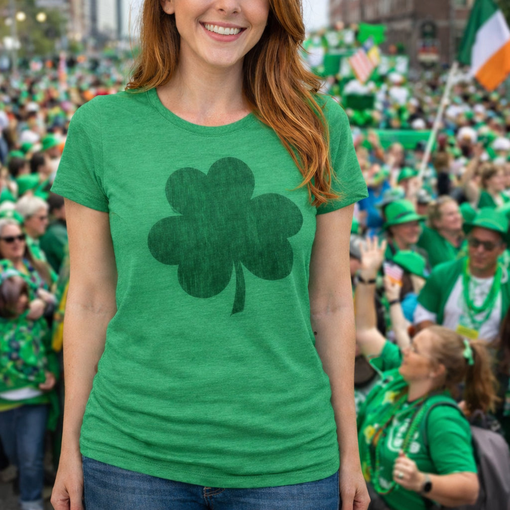 Distressed Clover Women's T Shirt
