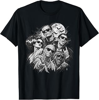 Vintage 90s Halloween Frankenstein Monsters Selfie Unisex T-shirt, Sweatshirt, Hoodie (1)