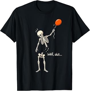 Skeleton Balloon Well Halloween Skeleton Unisex T-shirt, Sweatshirt, Hoodie (1)