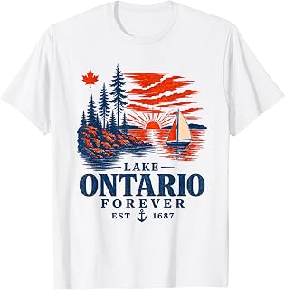Lake Ontario Forever Canada Vintage Sunset Unisex T-shirt, Sweatshirt, Hoodie (1)