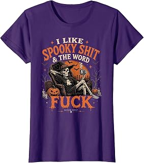 Witchy Skeleton Like Spooky Shit Word Fck Unisex T-shirt, Sweatshirt, Hoodie (1)