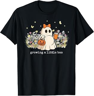 Growing Little Boo Ghost Pregnancy Maternity Halloween Unisex T-shirt, Sweatshirt, Hoodie (1)