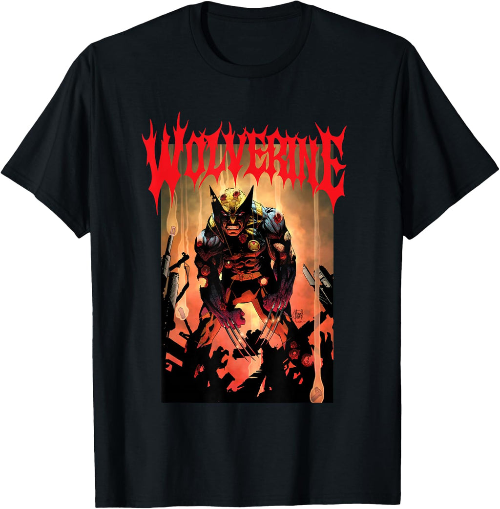 Comics X-Men Wolverine Battle Damaged Poster Unisex T-shirt, Sweatshirt, Hoodie (1)