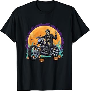 Biker Skeleton Motorcycle Halloween Costume Party Unisex T-shirt, Sweatshirt, Hoodie (1)