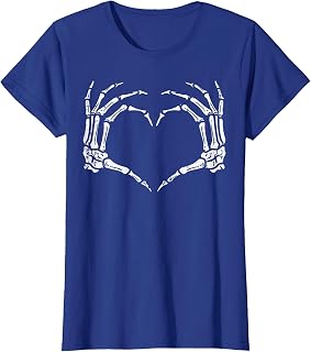 Skeleton Hands Heart Sign Retro Halloween Costume Girl Unisex T-shirt, Sweatshirt, Hoodie (1)