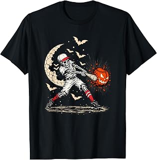Baseball Skeleton Halloween Baseball Halloween Unisex T-shirt, Sweatshirt, Hoodie (1)