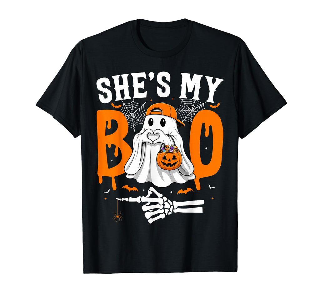 He'S Boo Matching Couples She'S Boo Halloween Couple Unisex T-shirt, Sweatshirt, Hoodie (1)