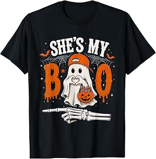 She'S Boo Ghost Halloween Matching Couple Unisex T-shirt, Sweatshirt, Hoodie (1)