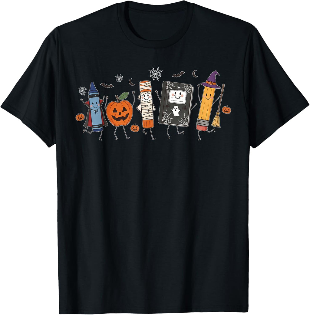 Halloween Teacher School Supplies Back School Students Unisex T-shirt, Sweatshirt, Hoodie (1)
