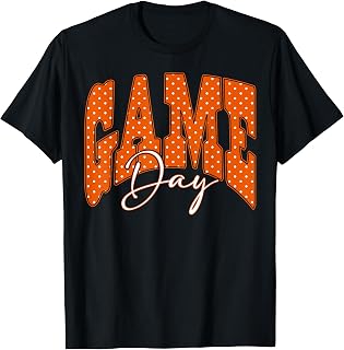 Orange Polka Dot Game Day Football Touchdown Season Unisex T-shirt, Sweatshirt, Hoodie (1)