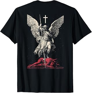 Saint Michael Archangel Streetwear Heavy Metal Y2k Back (1)