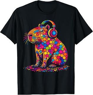 Capybara Dots Art Animal Lovers Students Unisex T-shirt, Sweatshirt, Hoodie (1)