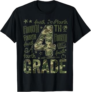 Camo Team 4th Grade Teacher Fourth Grade Back School Unisex T-shirt, Sweatshirt, Hoodie (1)