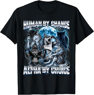 Alpha Wolf Unhighed Meme Human Chance Alpha Choice Unisex T-shirt, Sweatshirt, Hoodie (1)