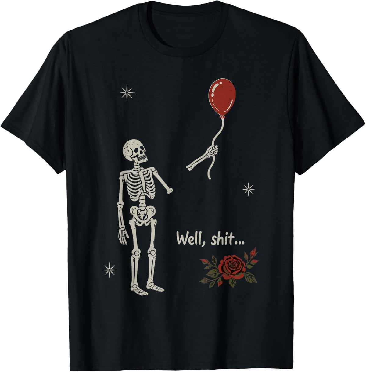 Skeleton Lost Balloon Retro Saying Halloween Unisex T-shirt, Sweatshirt, Hoodie (1)