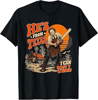 Hes Texas Tell Chainsaw Witch Horror Halloween Unisex T-shirt, Sweatshirt, Hoodie (1)