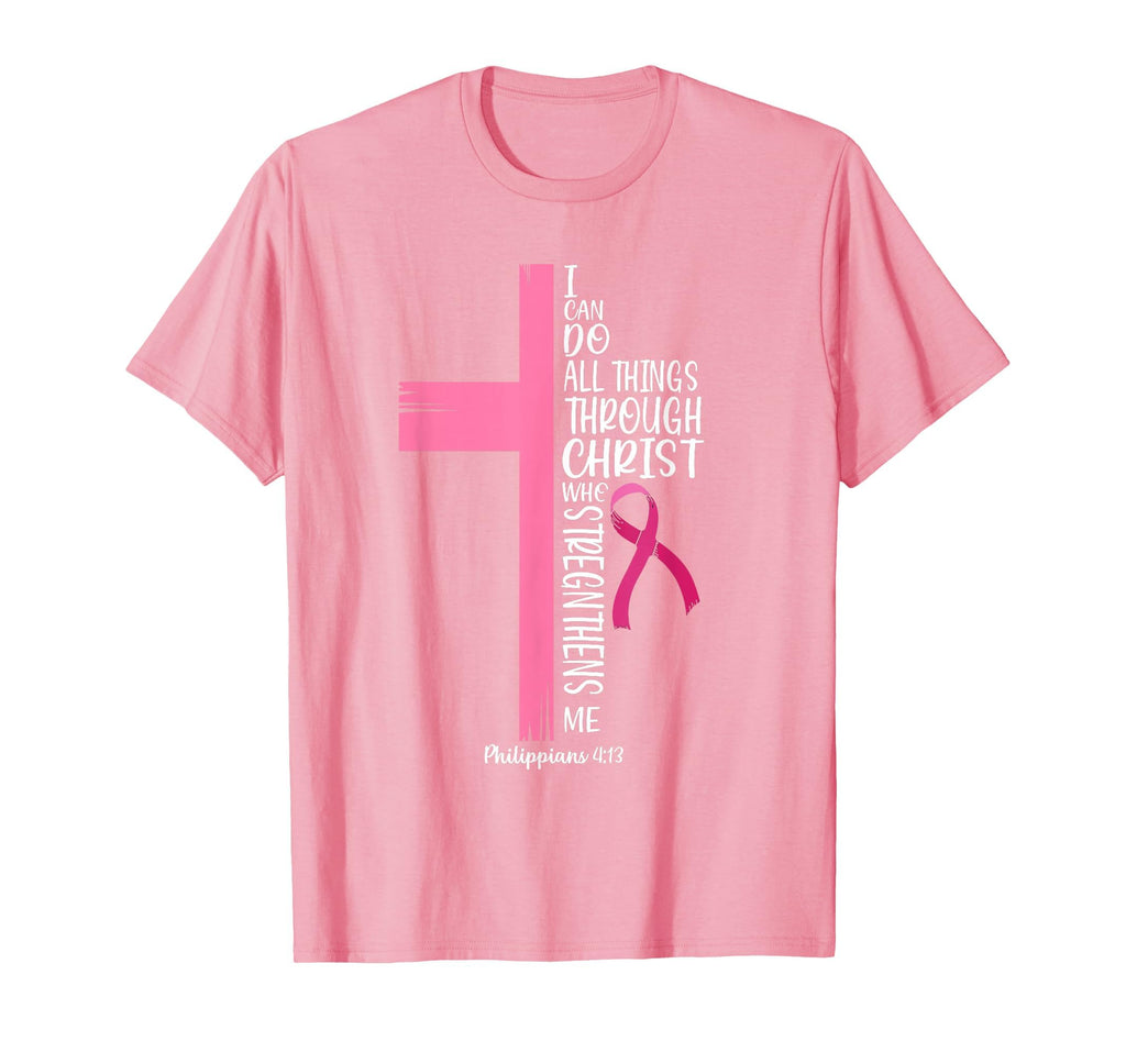Things Through Christ Breast Cancer Awareness Unisex T-shirt, Sweatshirt, Hoodie (1)
