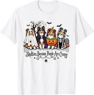 Shelties Because People Creepy Halloween Dogs Costume Unisex T-shirt, Sweatshirt, Hoodie (1)