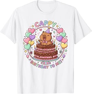 Capybara Birthday Cappy Birthday Unisex T-shirt, Sweatshirt, Hoodie (1)