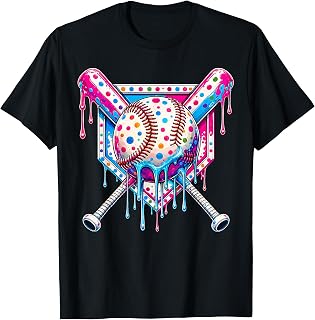 Happy Dot Baseball Drip Colorful Dots Unisex T-shirt, Sweatshirt, Hoodie (1)