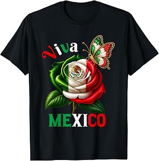 Viva Mexico Flag Rose Flower Butterfly Independence Day (1)