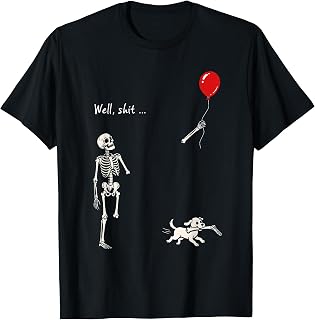 Well Skeleton Lost Balloon Dog Gothic Halloween Dark Humor (1)