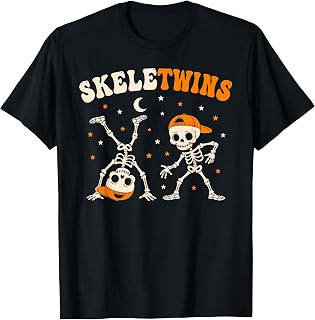 Twins Halloween Matching Skeletwins Dancing Skeletons Unisex T-shirt, Sweatshirt, Hoodie (1)