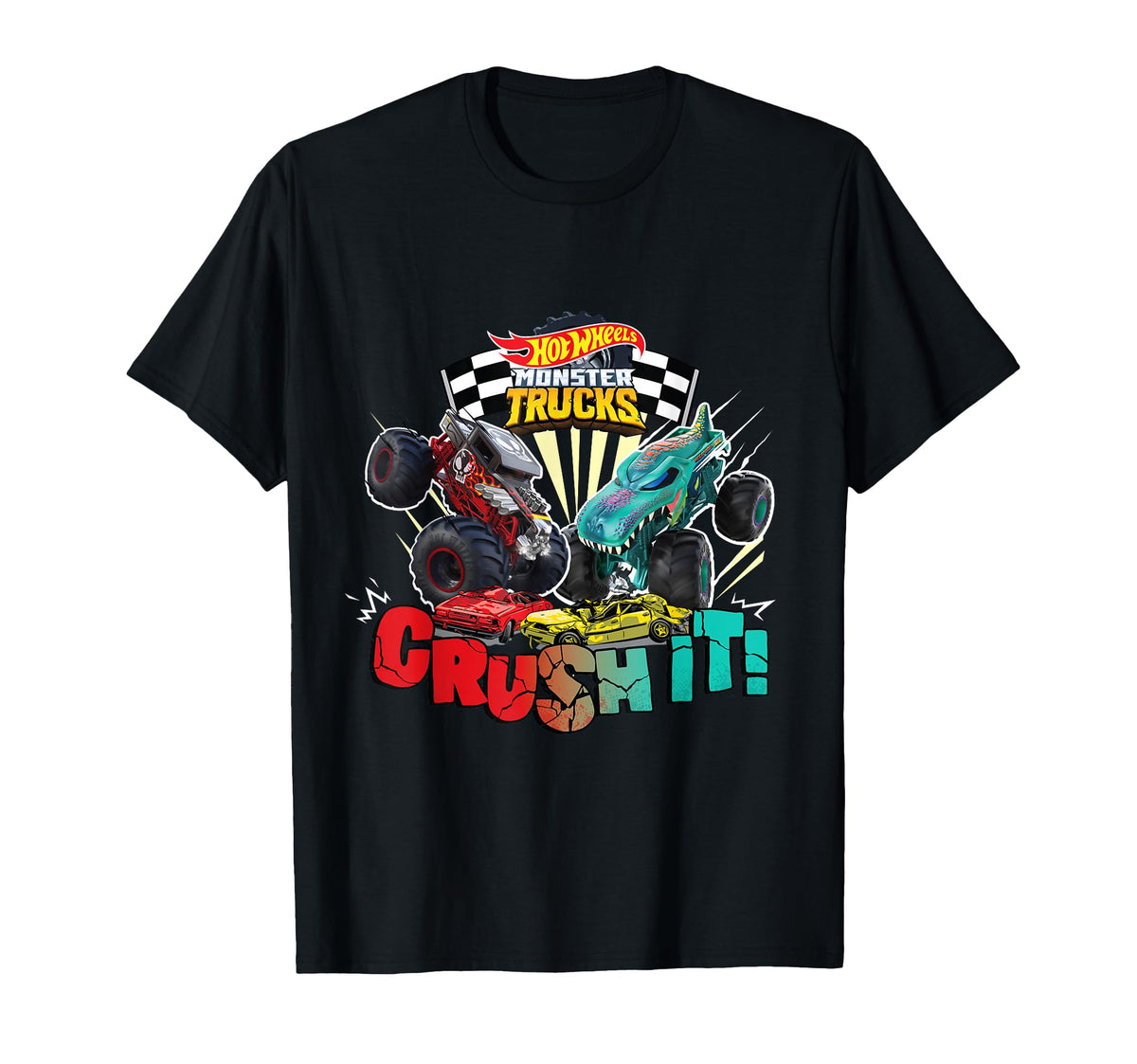 Monster Trucks Bone Shaker Vs Mega Wrex Unisex T-shirt, Sweatshirt, Hoodie (1)