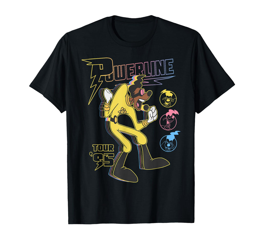 Goofy Movie Powerline Tour 95 Retro Neon Poster Unisex T-shirt, Sweatshirt, Hoodie (1)