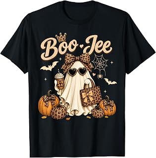Leopard Ghost Coffee Halloween Costumes Boo Jee Unisex T-shirt, Sweatshirt, Hoodie (1)