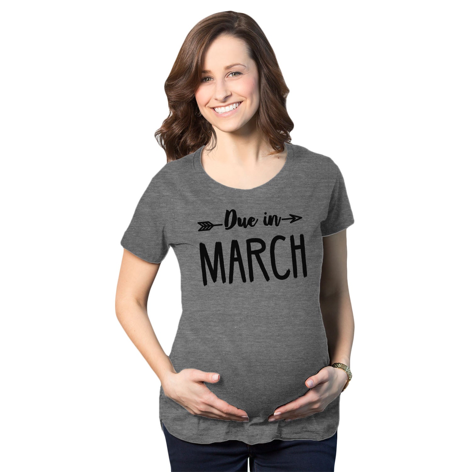 Due In Announcement Maternity T Shirt