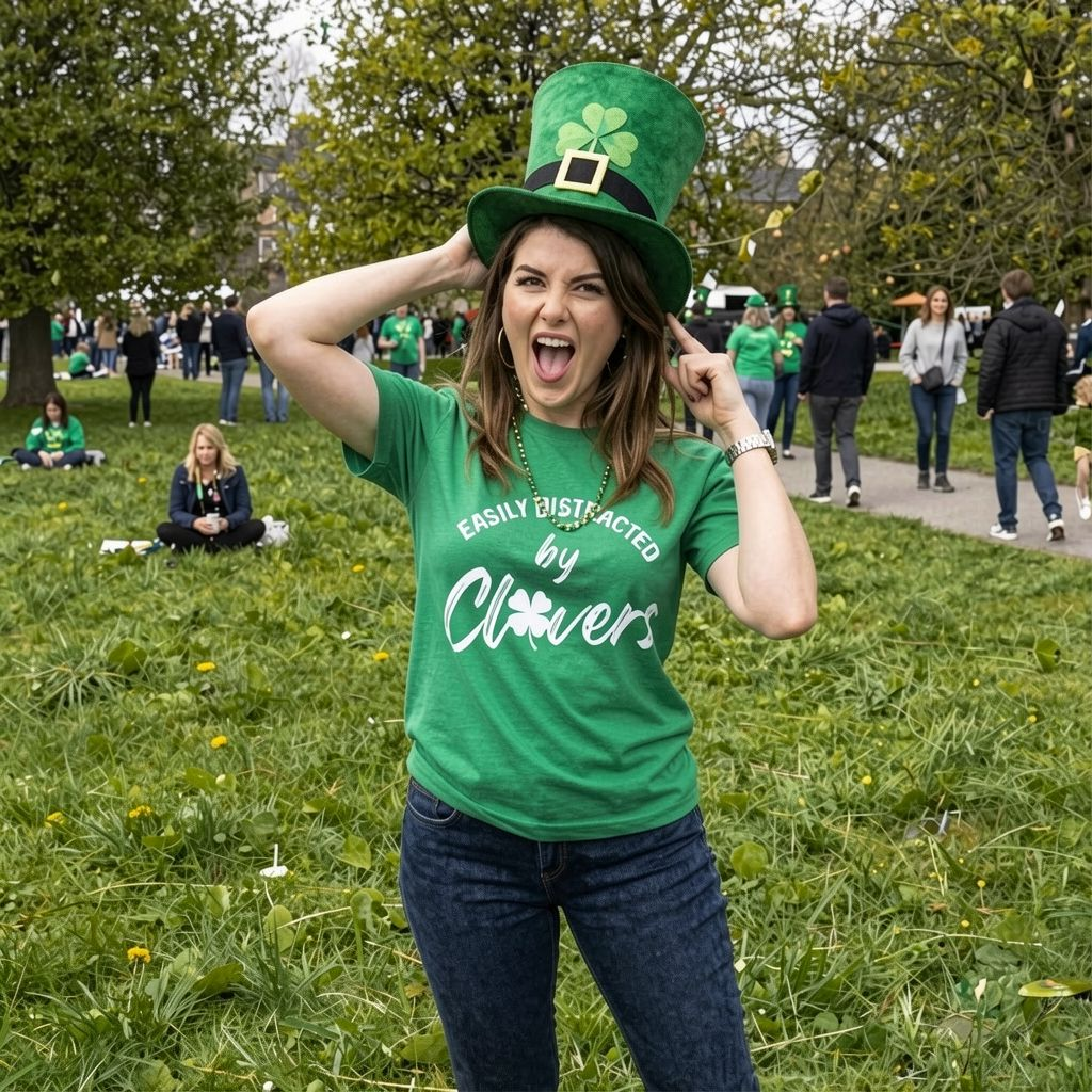 Easily Distracted By Clovers Women's T Shirt