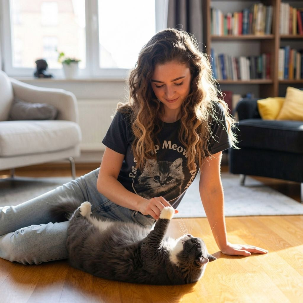Eat Sleep Meow Repeat Women's T Shirt