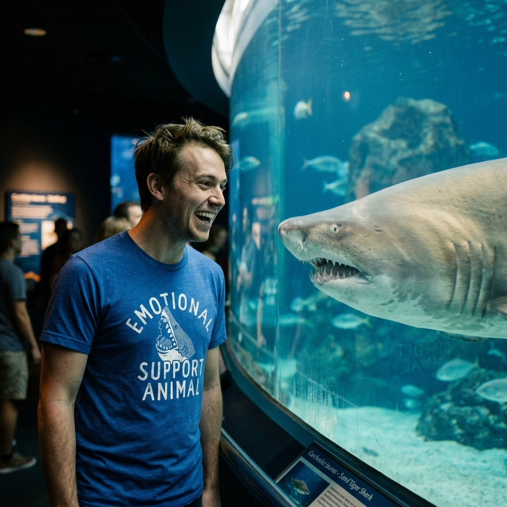 Emotional Support Animal Shark Men's T Shirt