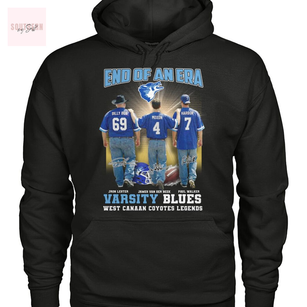 End Of An Era Varsity Blues West Canaan Coyotes Legends Siganture Unisex T-Shirt