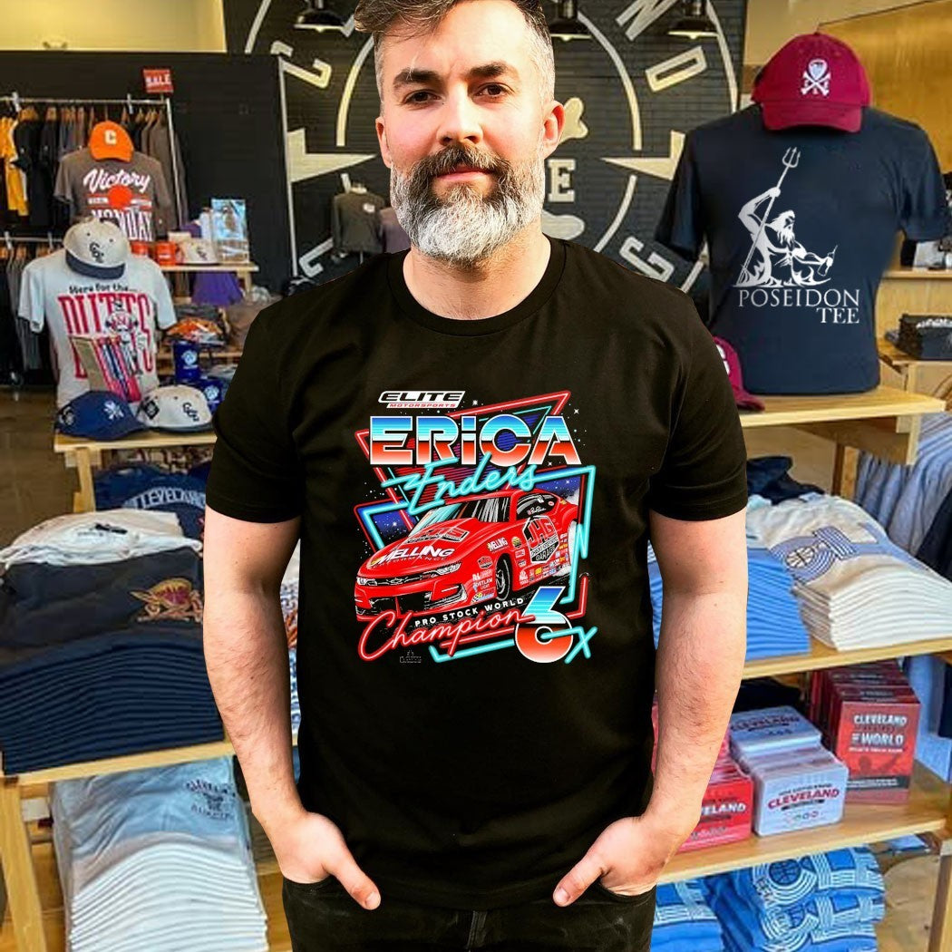 Erica Enders Pro Stock World Champions 6x Elite Motorsports Car T-shirt