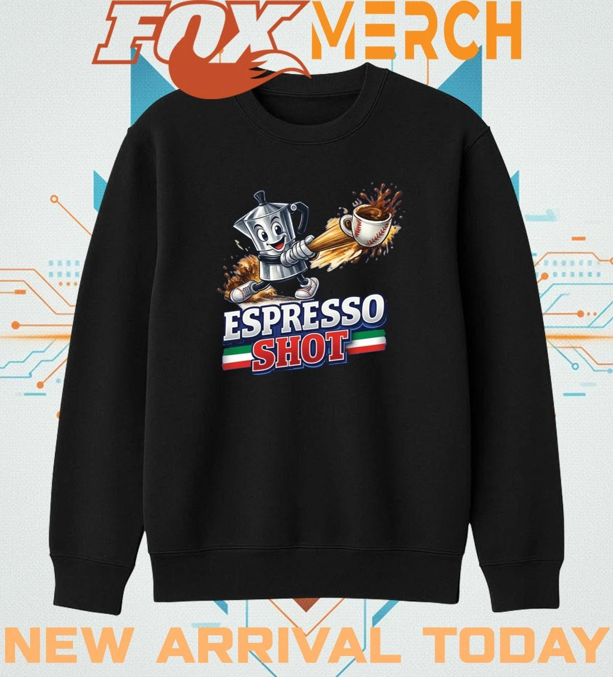 Espresso shot Italia baseball t-shirt