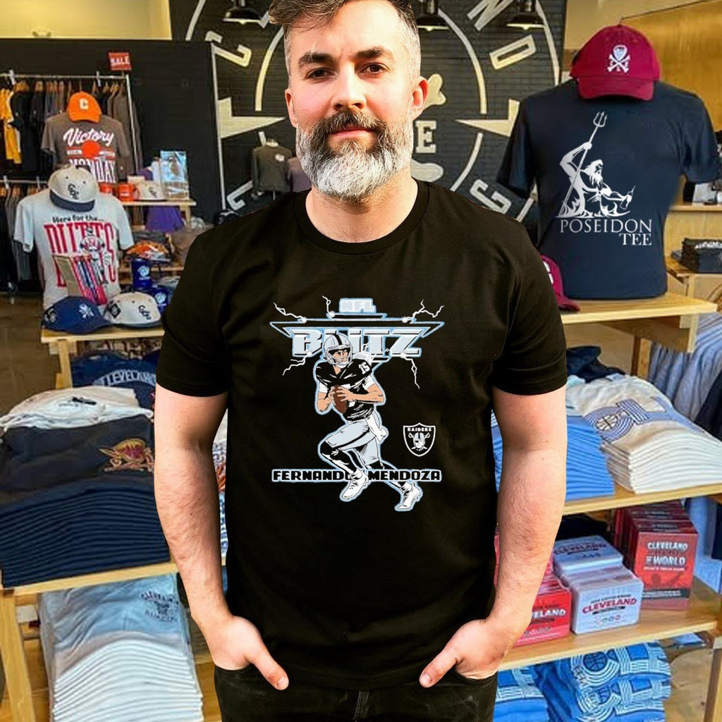 Fernando Mendoza Las Vegas Raiders Homage Nfl Blitz Player T-shirt