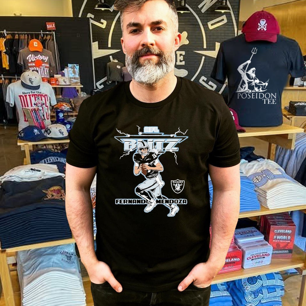 Fernando Mendoza Las Vegas Raiders Homage Nfl Blitz Player T-shirt
