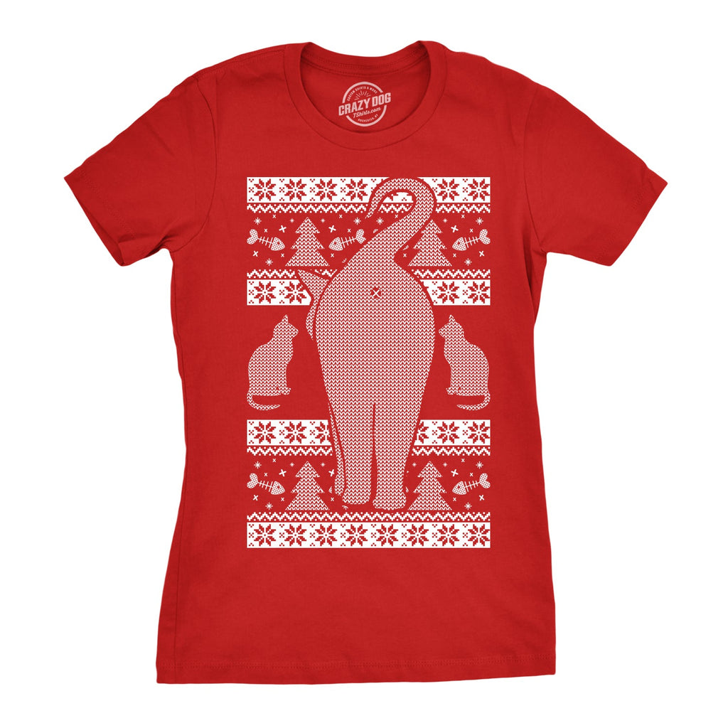 Festive Feline Butt Women's T Shirt
