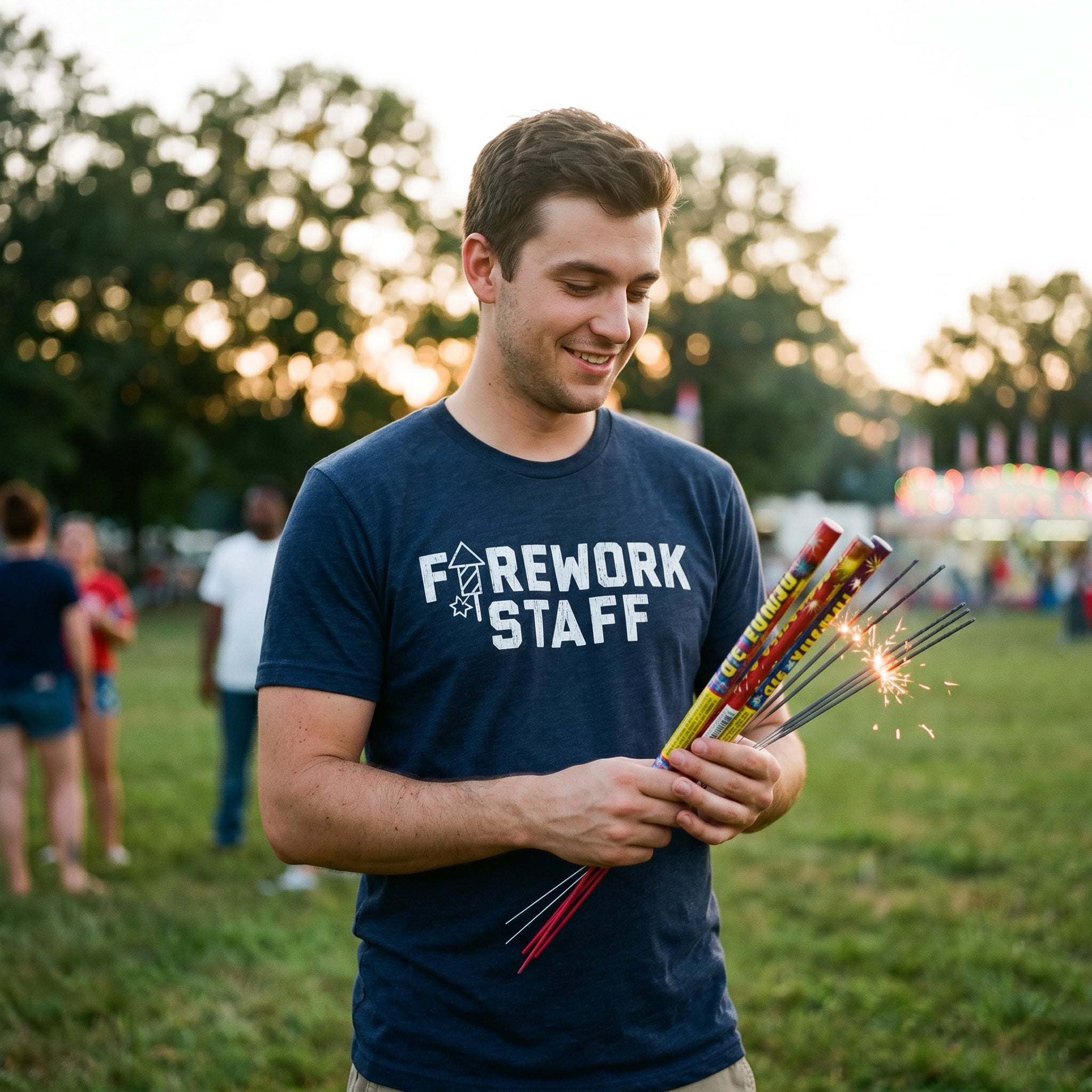 Firework Staff Men's T Shirt