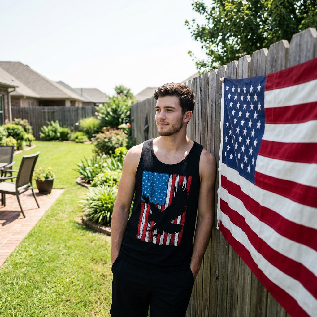 Eagle In Flag Men's Tank Top