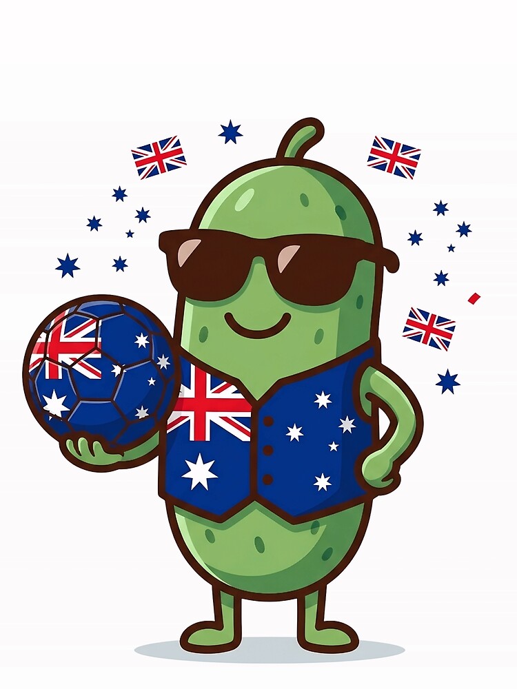 Aussie Soccer Pickle Green and Gold Fan Shirt by Basma Designs | Funny Shirts, Stickers & Mugs