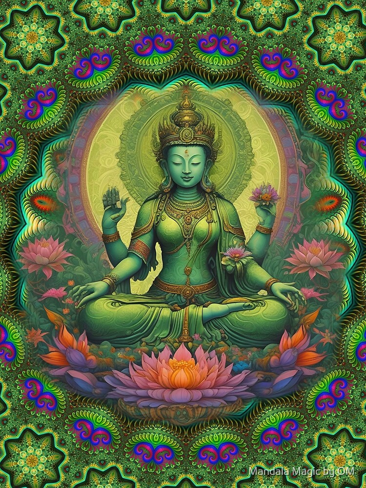 The Green Goddess Mandala by Mandala Magic by OM