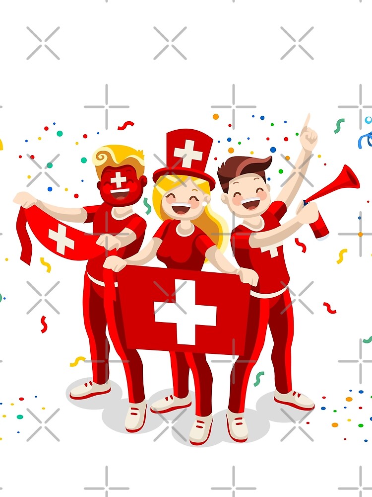 Switzerland Flag Football Fans by aurielaki